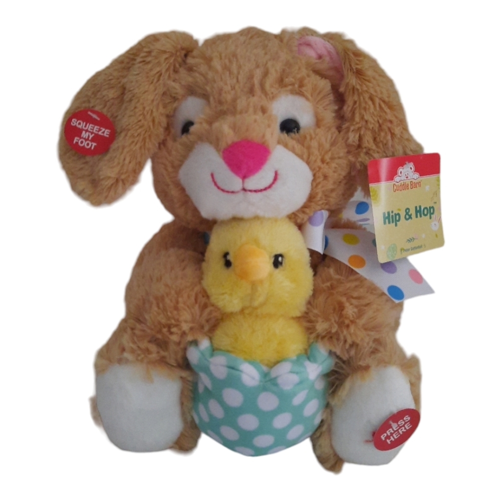 NWT - Cuddle Barn Hip & Hop Bunny & Chick Sound & Motion Easter Exclusive